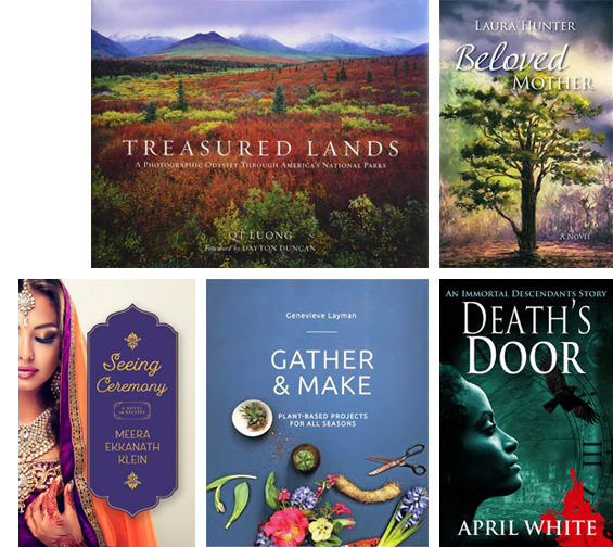 A collage of past winner book covers